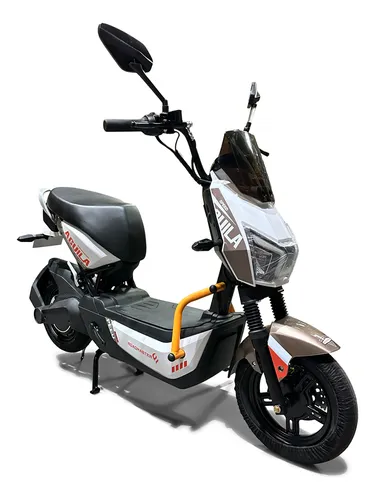 Bicicleta Moto Eléctrica Roadmaster Águila 50kmh 1200watts Color Blanco Naranja Cafe