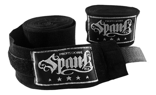 Bandagem Atadura Elástica Muaythai Boxe Kickboxing Spank 3m Cor Preto