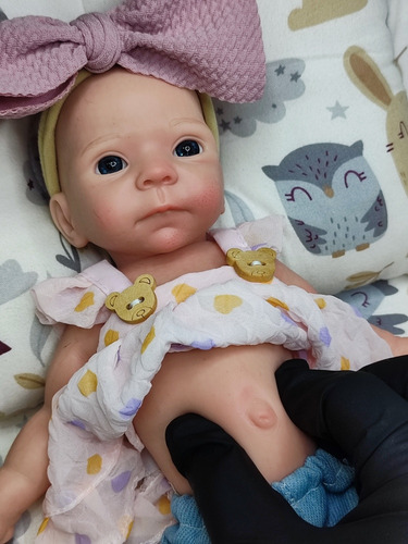 Bebe Reborn Emma Silicona Sólida Suave Flexible
