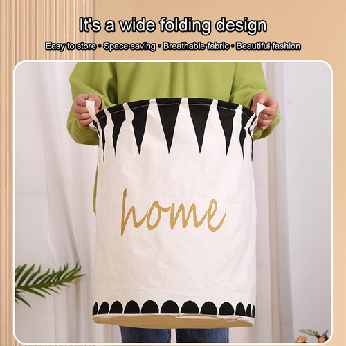 . Cesta De Moda De Ropa De Tela Y Lino\ Cesta De Ropa Sucia