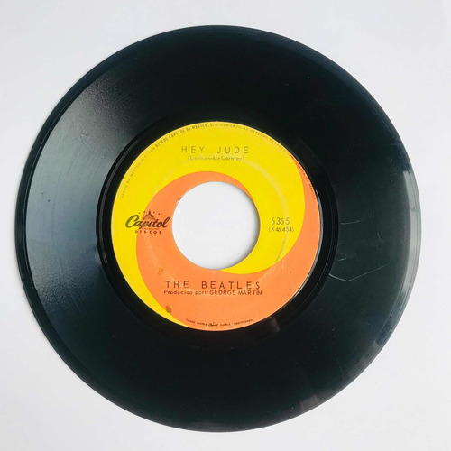 Disco De Vinilo De The Beatles/ Hey Jude Single 7 45rpm