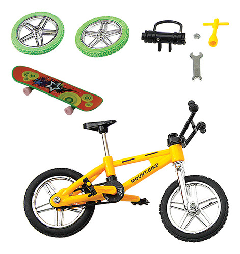 Kit Skate E Bicicleta De Dedo Radical Com Acessorios X-trick