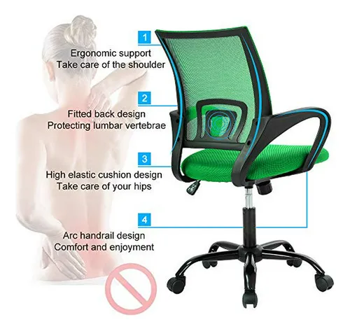 Silla De Oficina Ergonómica Compatible Con Escritorio.