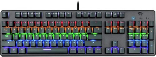 Teclado Gaming Trust Gxt865 Asta Switches Red Led Rgb Negro