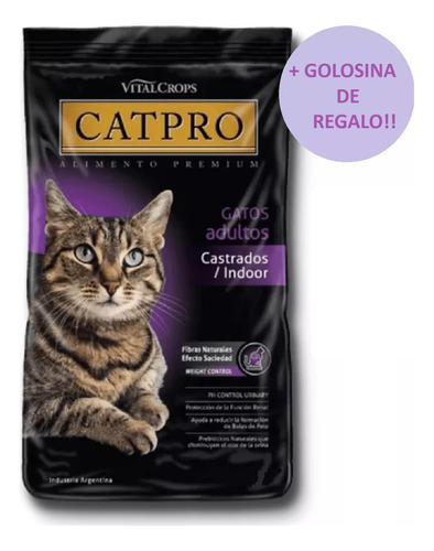 Alimento Catpro Gato Adulto Indoor Castrados 15k + Regalo!