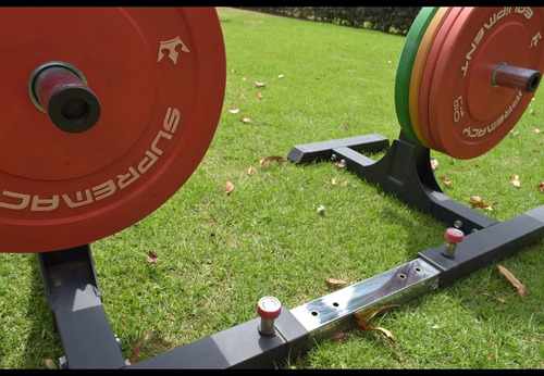 Rack Pesado Para Sentadilla Y Pecho Supremacy-negro Y Rojo