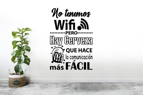 Vinil Decorativo Frase No Tenemos Wifi Sticker