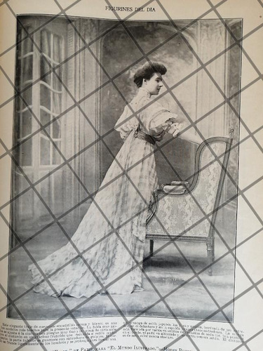 Cartel Publicitario Antiguo Vestidos. Modas Buzenet 1907 -2