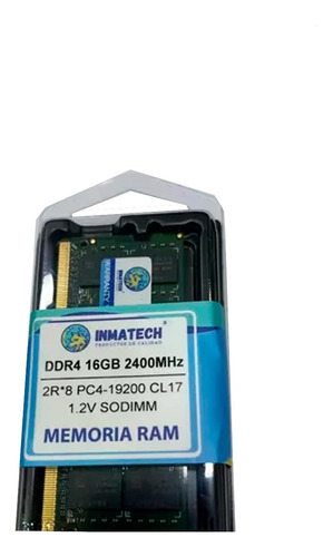 Memoria Ram Ddr4 16gb  Color Verde Inmatech Portatil