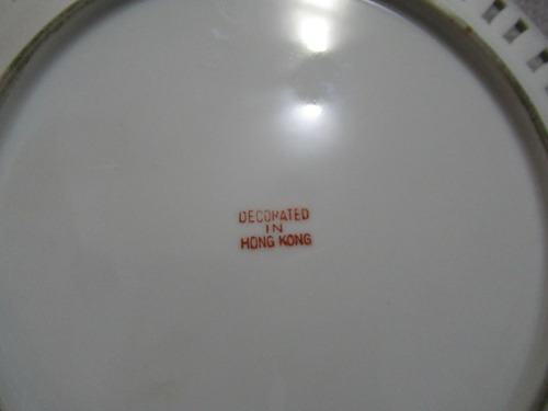 Plato Decorativo Porcelana Flía Real Decorated In Hong Kong (Usado)