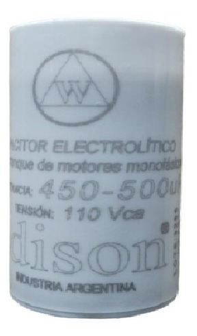 Capacitor Arranque 450-500uf  Motor Electrico Monofasico