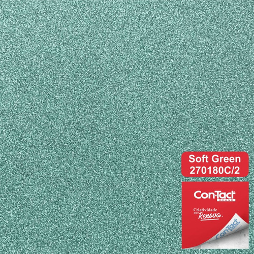 Papel Contact Glitter Adesivo De Parede Colorido 2m X 45cm Cor Soft Green 270180c_2