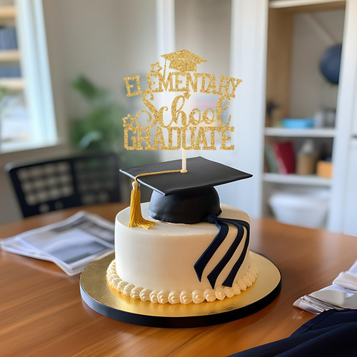 Decoración Para Tarta De Graduación De La Escuela Primaria,