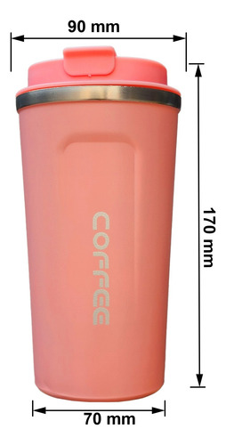 Termo Portatil Cafe Mug Vaso Termico Coffee 510ml Inoxidable Verde Oscuro