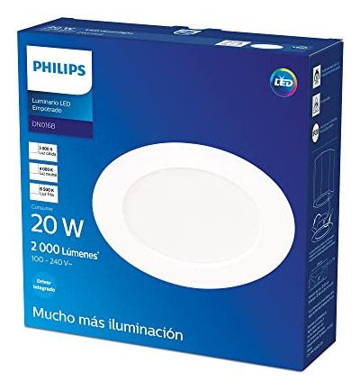 Philips Led Luminario Empotrado Dn016b De 20 Watts - Luz Cá