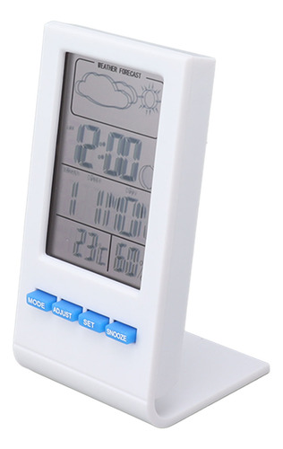 Higrómetro Digital Blanco Blanco Con Pantalla Lcd, Termómetr