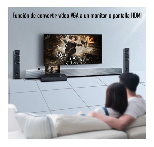 Imagen 7 de 7 de Original Cable Adaptador De Vga Macho A Hdmi Ver Actualizad