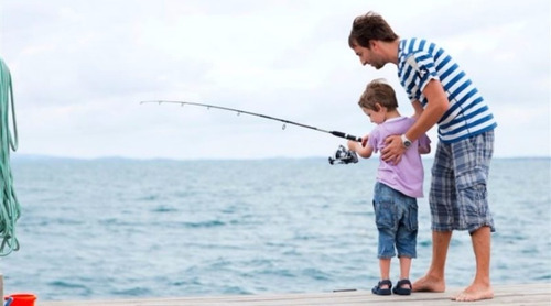 Kit Pesca Niños Reel Caña Telescopica Linea Anzuelos  Etc