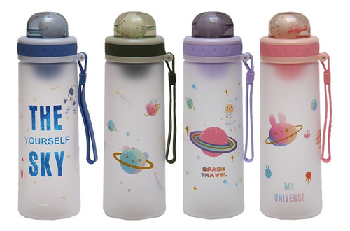 Termo Botella Agua Infantil Niños Espacial Libre Bpa 450ml