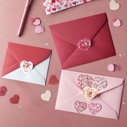 1 6 Pegatinas De San Valentín, Sellos, Ramo De Ramo, Estilo