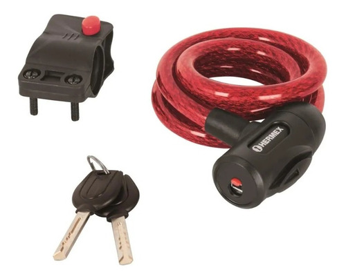 Candado De Cable Con Llave Bicicleta Moto 12 Mm X 1 Mtr