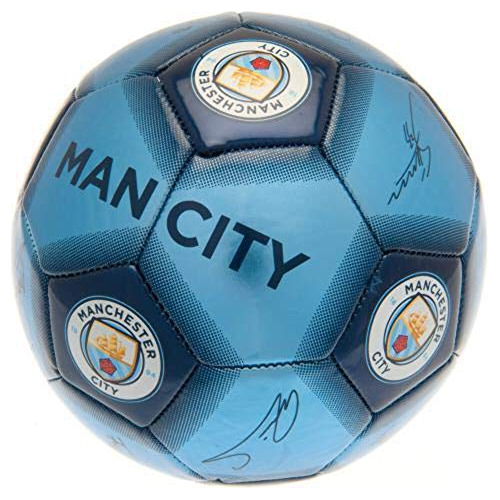 Manchester City Fc Signature Soccer Ball (one Size) (sky Blu