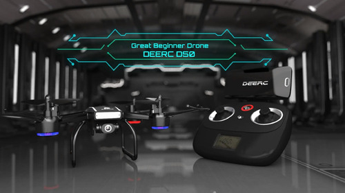 DeERC D50 Drone con Cámara para adultos 2K Ultra HD FPV RC ajustable de video en vivo