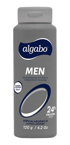 Desodorante En Polvo Talco Men 24 H Algabo 120g