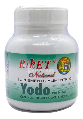 Yodo Natural 30 Cápsulas De 500 Mg Riket