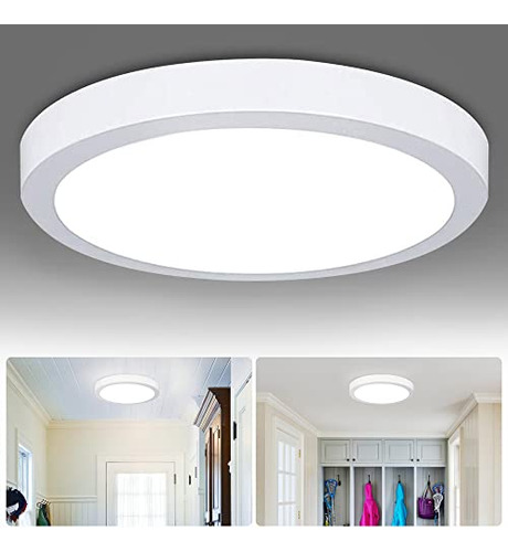 Luz De Techo Led Redonda, 24w, Montaje En Superficie, Luz