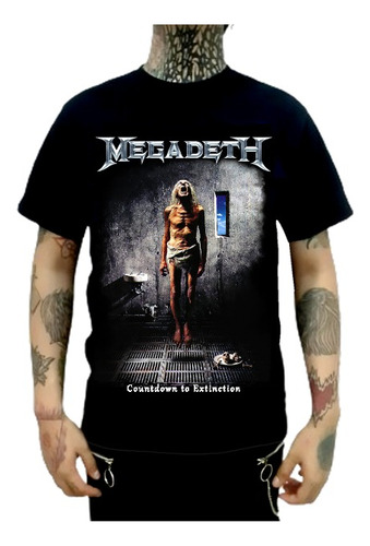 Playera Megadeth Banda Thrash Metal Countdown To Extintion 2