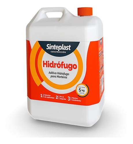 Aditivo Hidrofugo 5 Kg Para Morteros Sinteplast