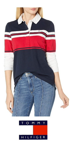 Chomba Buzo Polo Tommy Hilfiger Mujer Rugby Importada R/45