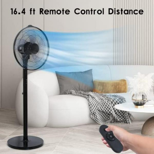 Healsmart 15 Ventilador De Pedestal Ajustable De 12 Niveles