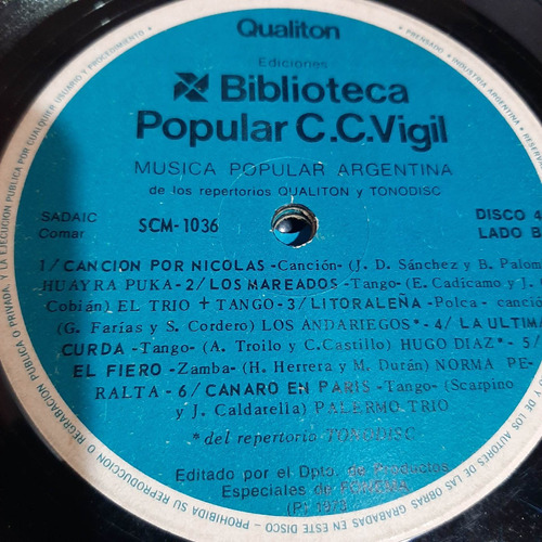 Sin Tapa Disco Musica Popular Argentina Vigil Disco 4 Xy F0