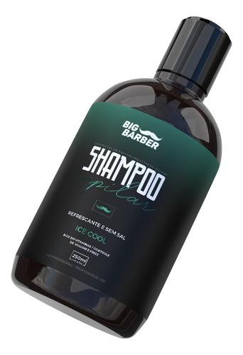 Shampoo Capilar Big Barber 250ml Ice Cool Caixa 6 Unidades