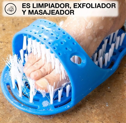 Cepillo Con Piedra Pómez Para Exfoliación De Piel Suave Azul