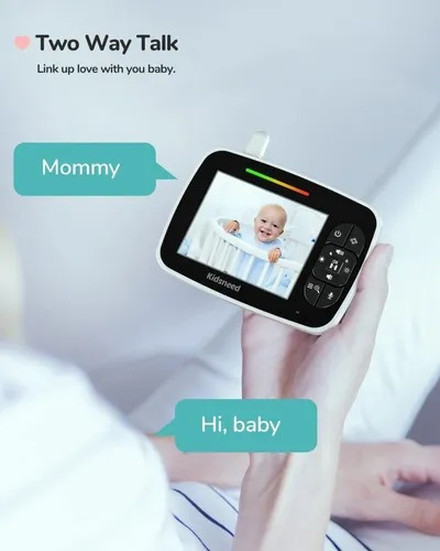Imagen 2 de 6 de Video Monitor Digital Para Bebes Kidsneed Sm35ptz Audio Cn