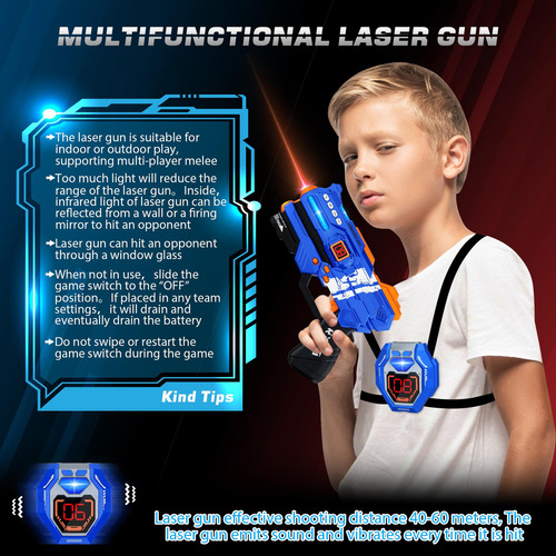 Pistolas Laser 2 Jugadores Luz Y Sonido Contador De Disparos