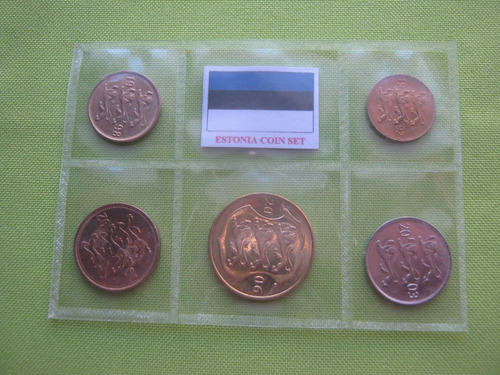 Estonia 5 Monedas Diferentes 