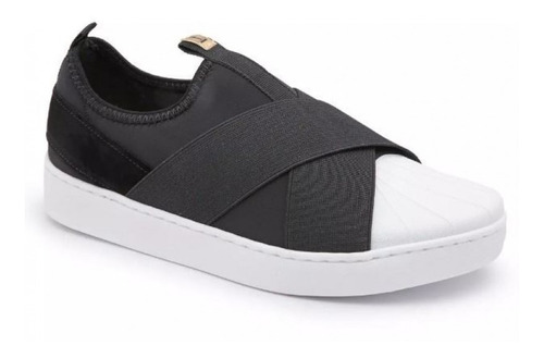 tenis vizzano slip on elastico preto