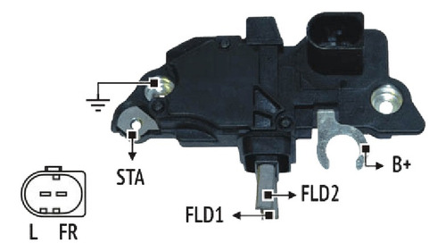 Regulador Alternador Tipo Bosch Volkswagen Gol/golf/fox/mb