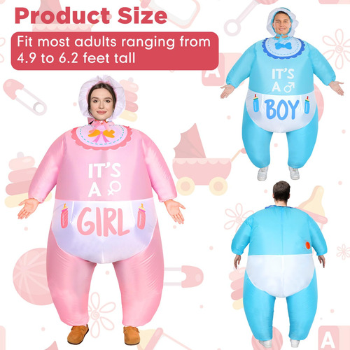 Disfraz Inflable De Bebé Redondo Y Divertido Para Adultos (2