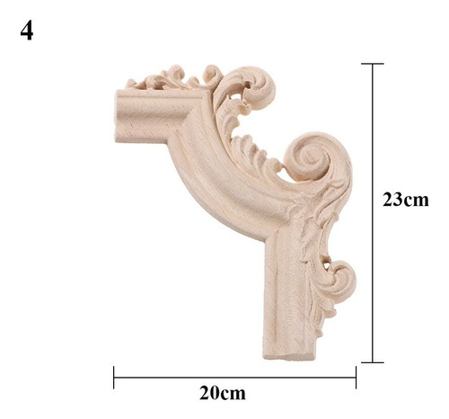 Calcomanía Onlay Con Apliques Decorativos De Madera Tallados