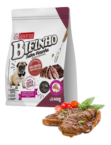 Bifinho Para Cães 400g Petisco Sabor Picanha Green Pet Food