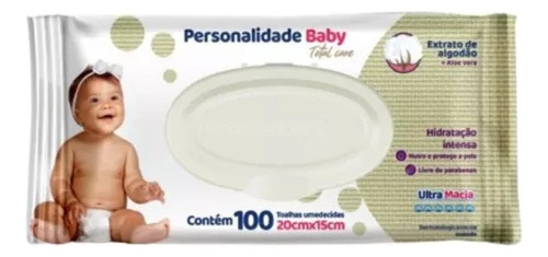 Lenço Umedecido Personalidade Baby Care Kit 4 Pacotes C/100