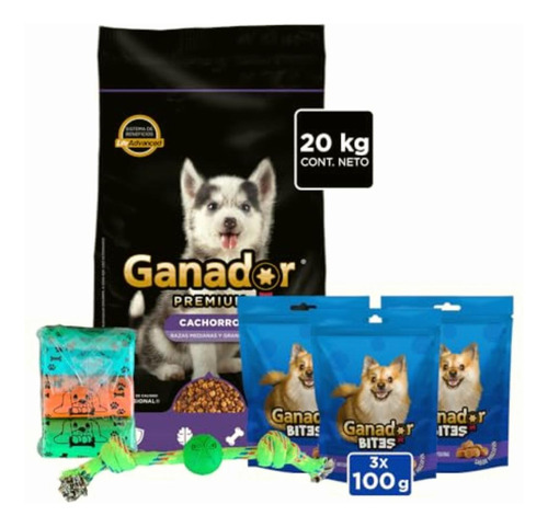 Ganador Premium Alimento Seco Para Perro Cachorro 20kg Mas