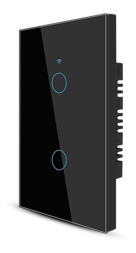 Interruptor Smart Touch 2 Botões/teclas Wifi S/ Neutro Preto