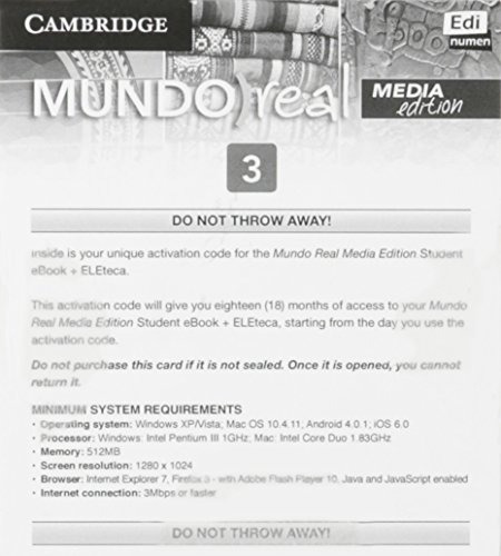 Mundo Real Media Edition Level 3 Ebook For Student Plus Elet