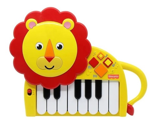 Mini Piano Infantil Animales Fisher Price Color Amarillo/Leon